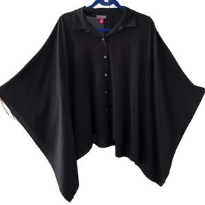 Vince Camuto Black Women's Cape Blouse